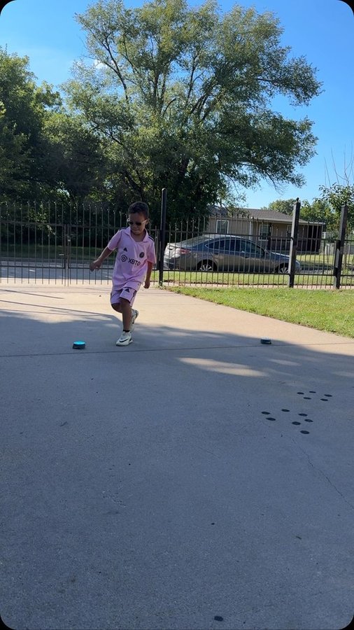 Instagram post by @reymarrufo10 for BlazePod. Caption reads: Training ⚽️⚡️#blazepod #2017 #7yearsold #soccer....