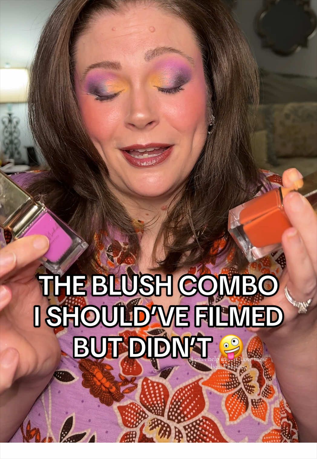 TikTok post by @melissa_beautyover40 for Adriana Nichole Cosmetics. Caption reads: [...] Loving this blush combo from @Adriana....