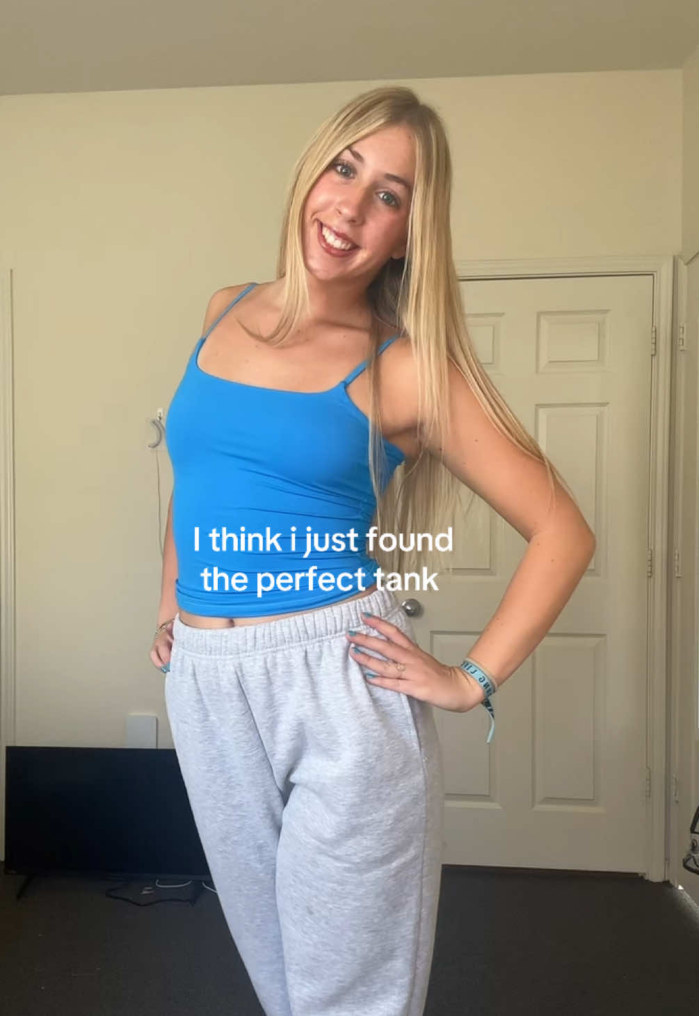 TikTok post by @annika_titcomb for PUMIEY. Caption reads: my new favorite tank  size: small  @PUMIEY @PUMIEY....