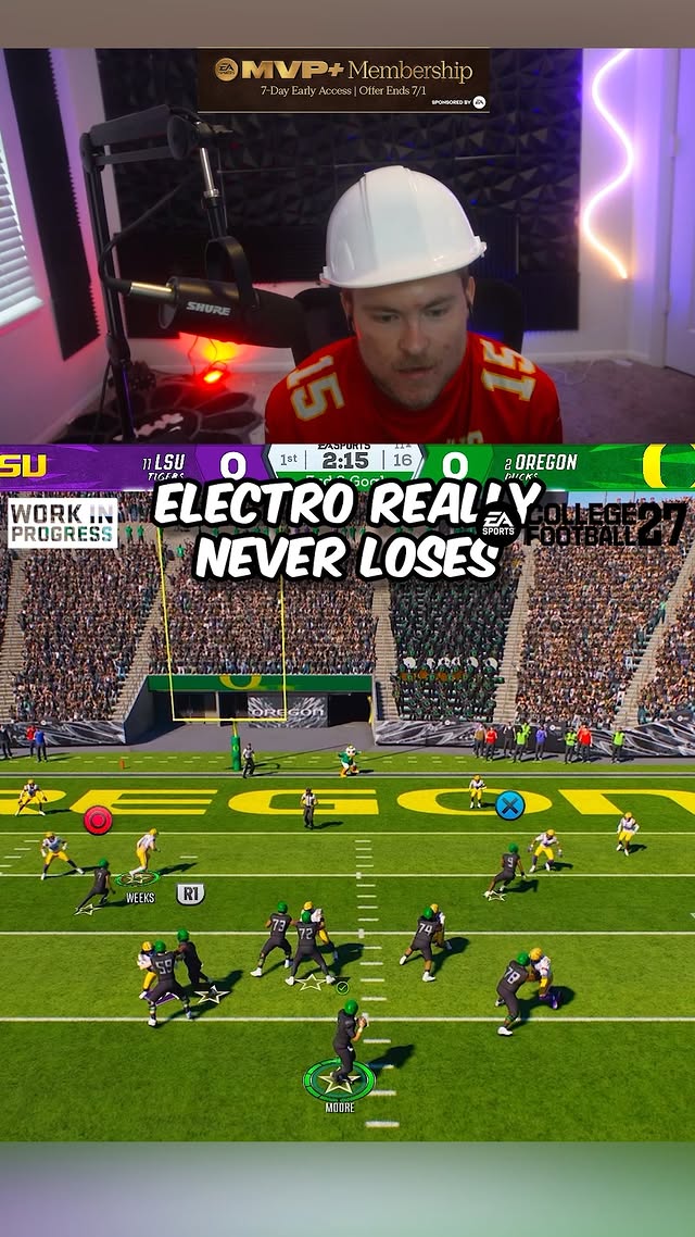 Instagram post by @akaelectrotv_ for Electronic Arts. Caption reads: Electro Really Never Loses! MVP+ Membership HERE -....