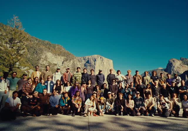 Instagram post by @creatorcamp for Epidemic Sound. Caption reads: the first ever red carpet in the woods. 

last....