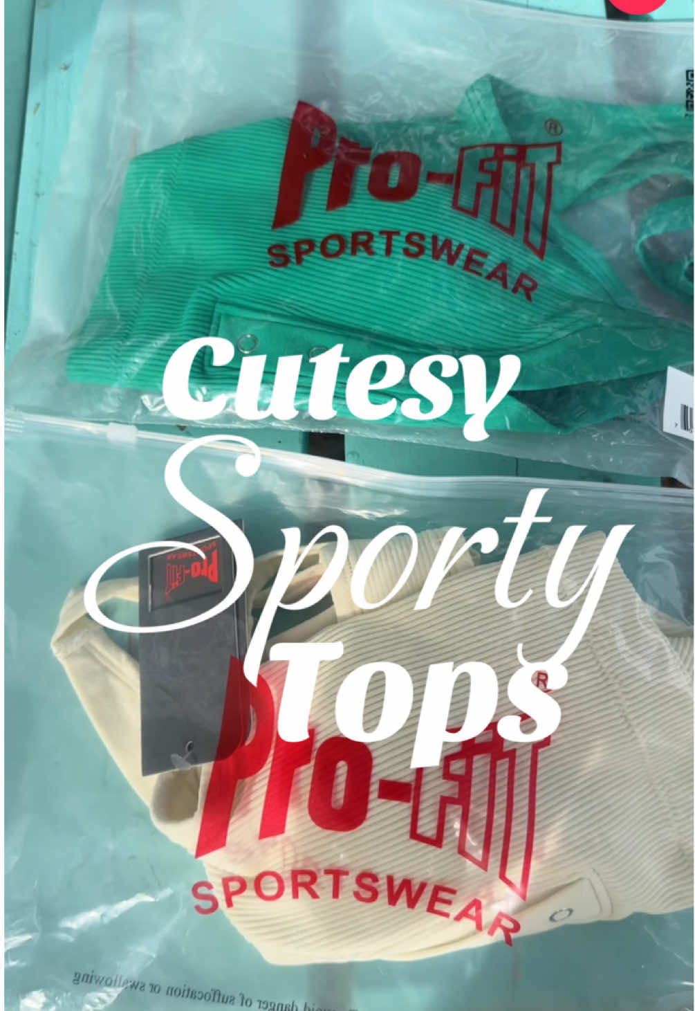 TikTok post by @kamez for Profit Outfits. Caption reads: [...] #sportstop #gymwear #gymtop....