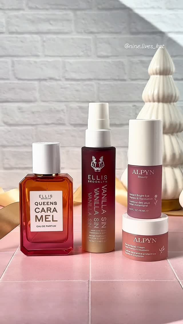 Instagram post by @nine.lives_kat for Alpyn Beauty. Caption reads: When Scent & Skin Meet: Fall Faves for the Sephora....