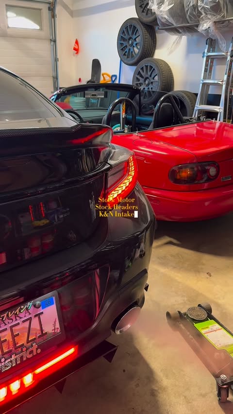 Instagram post by @86_community for HIREV SPORTS. Caption reads: AWE Touring Edition Catback Exhaust from....