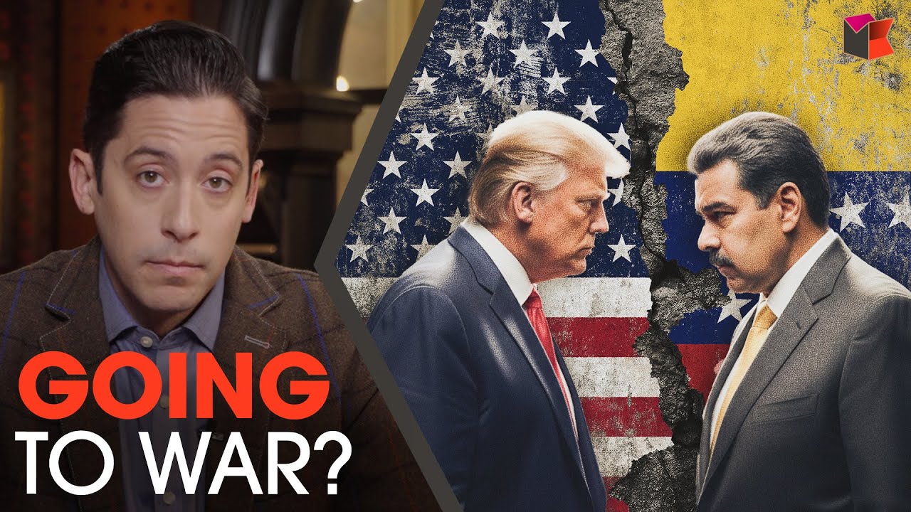YouTube post by @MichaelKnowles for Equip Foods. Caption reads: War In Venezuela? Trump Addresses The Nation.