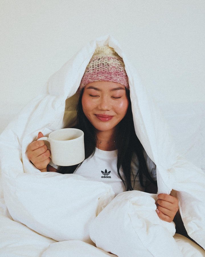 Instagram post by an influencer for adidas Originals. Caption reads: a chill night in @adidasoriginals #adidasconfirmed....