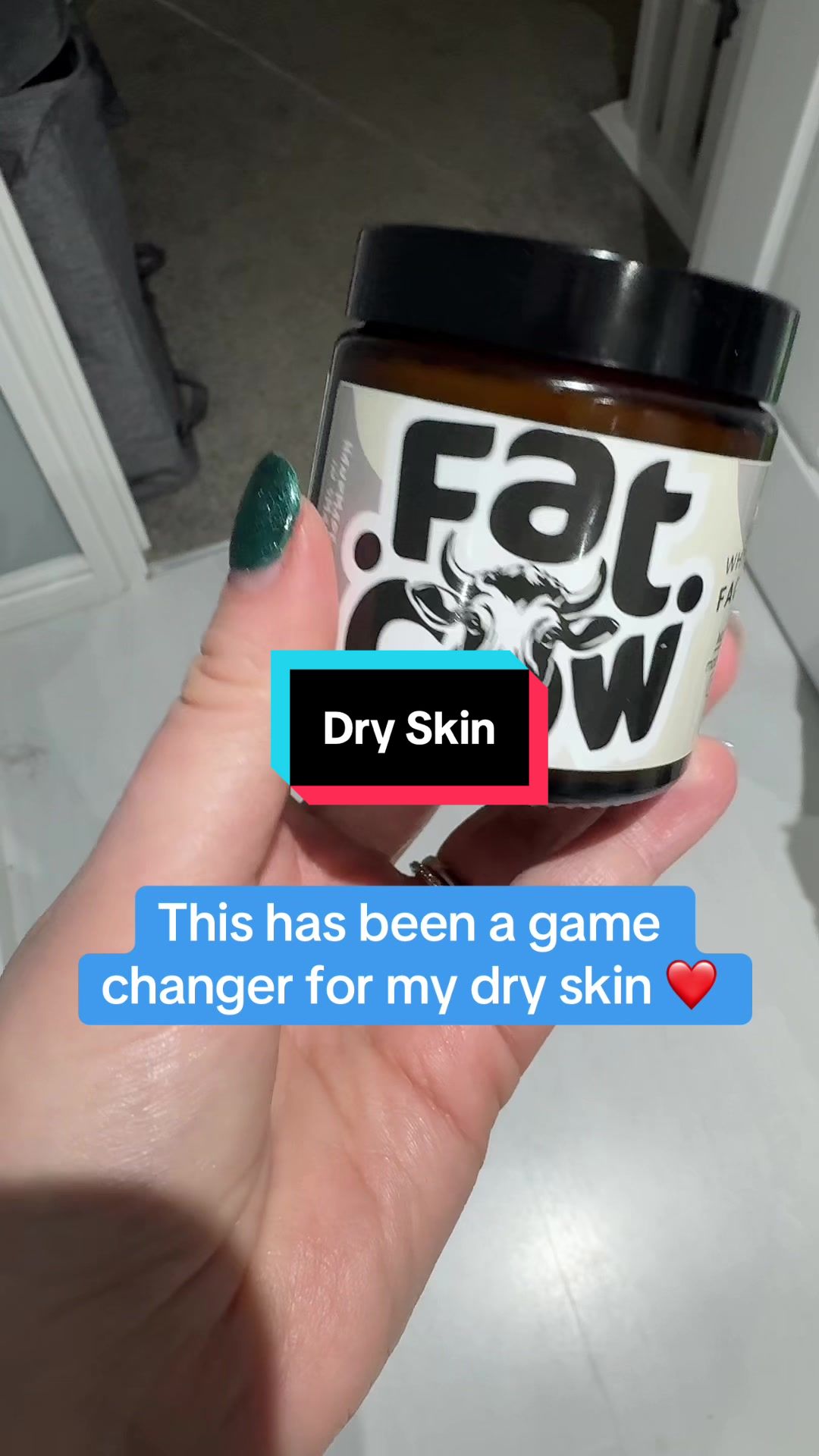 TikTok post by @tiktoknikkimum for Fat Cow Skin. Caption reads: [...] will do a full review in a few weeks @Fat....