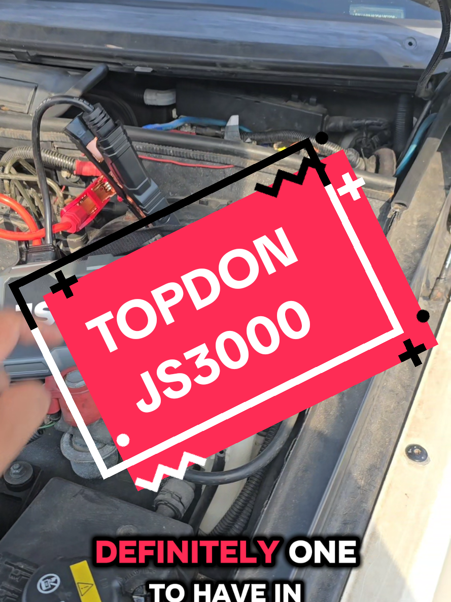 TikTok post by @d16nyx for Topdon. Caption reads: @Topdon. JS3000 doing what it needs to do. [...].