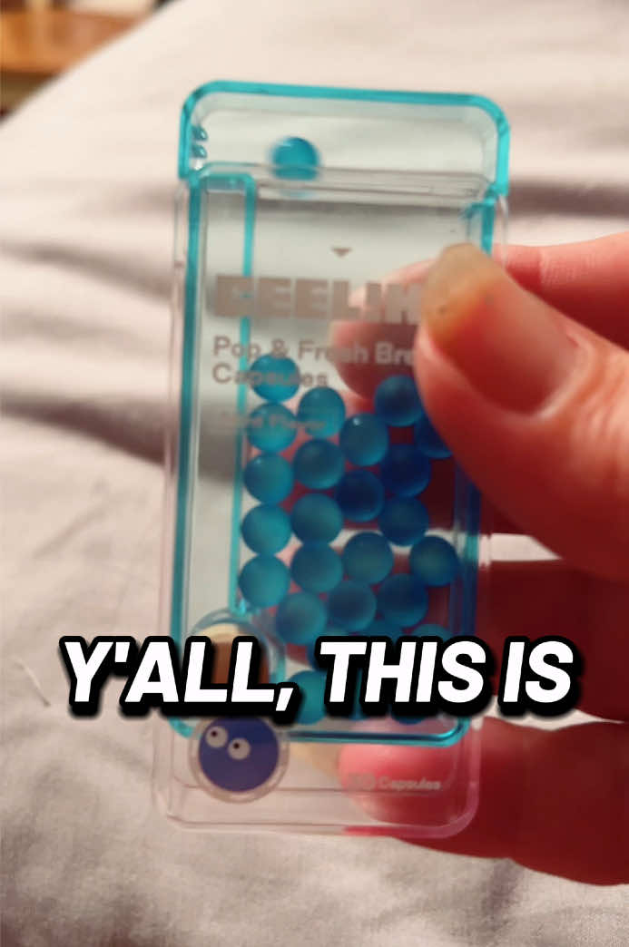 TikTok post by @angelhayes30 for Ceelike Oral Care. Caption reads: [...] #cooling #minty #breath @Ceelike Oral Care.