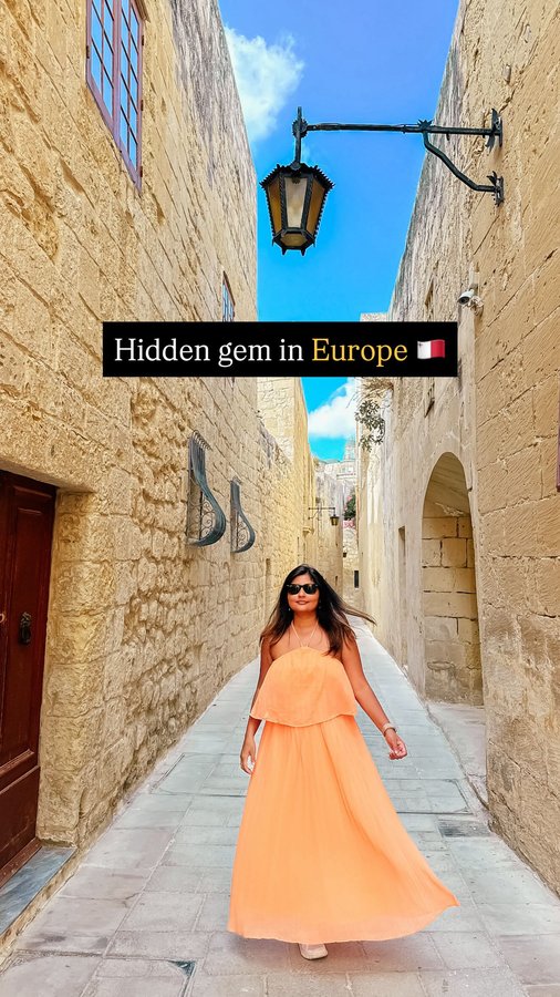 Instagram post by @kritika_goel for GT Holidays. Caption reads: Share with your travel partner! ✈️🇲🇹

I spent 5....