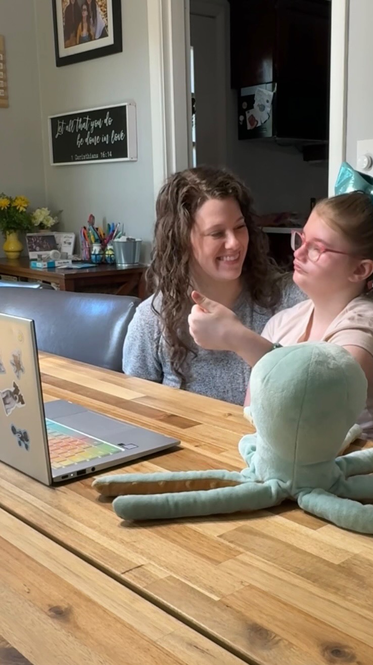 Instagram post by @mrsamandastanton for Outschool. Caption reads: #outschoolpartner A couple of weeks before our....