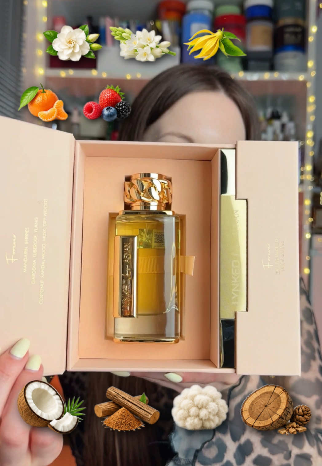 TikTok post by @tanyats.beauty for Afnan Perfumes. Caption reads: [...] signature fragrance. *kindly gifted @Afnan....