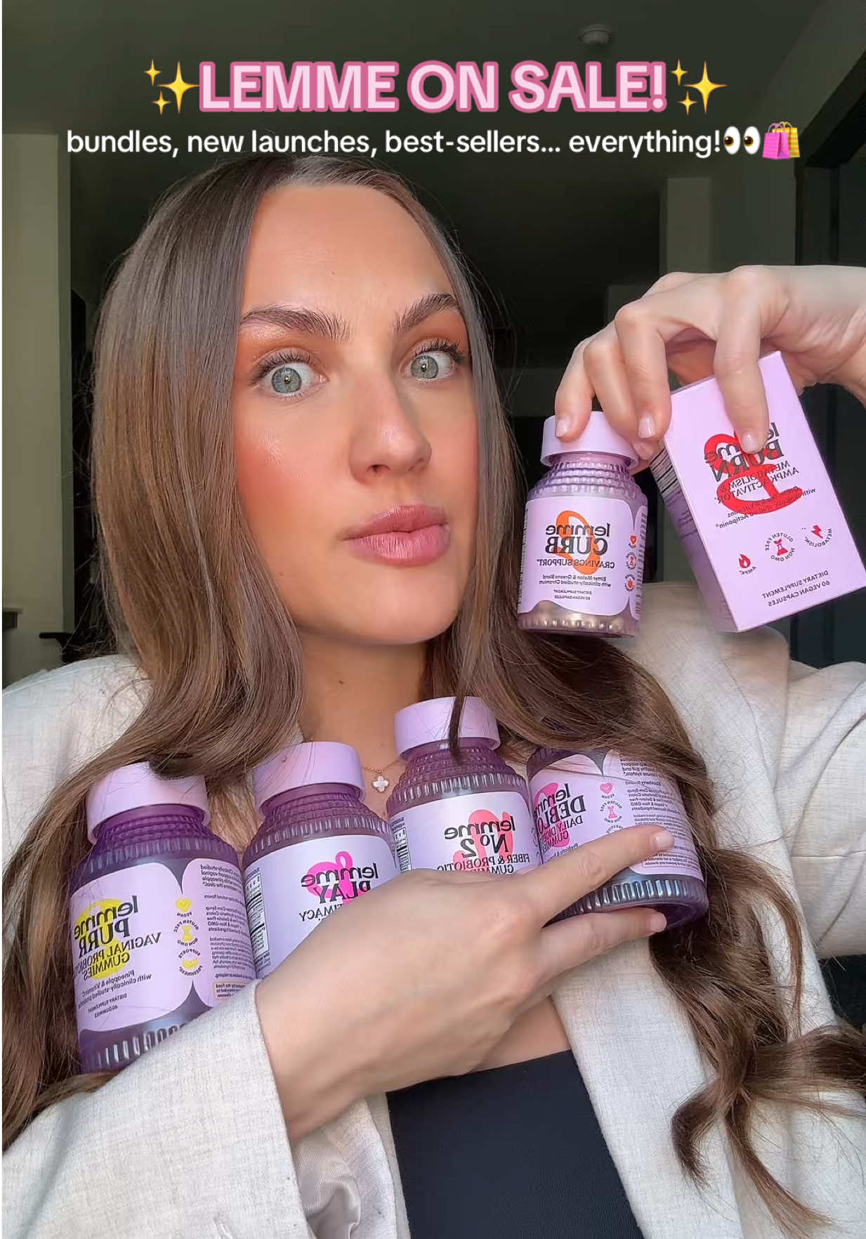 TikTok post by @daniellamagee for Lemme. Caption reads: STOCK UP BESTIES!💋👀 @lemme ....