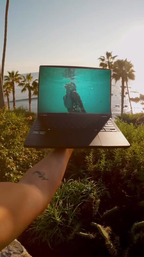 Instagram post by @ambertorrealba for ASUS. Caption reads: [...] combo! Captured on @GoPro 📷 Edited on....