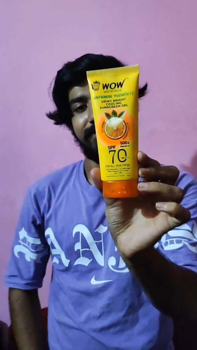 Instagram post by @aman__sharma886 for WOW Skin Science India. Caption reads: Broad-spectrum protection, deep hydration, and a....