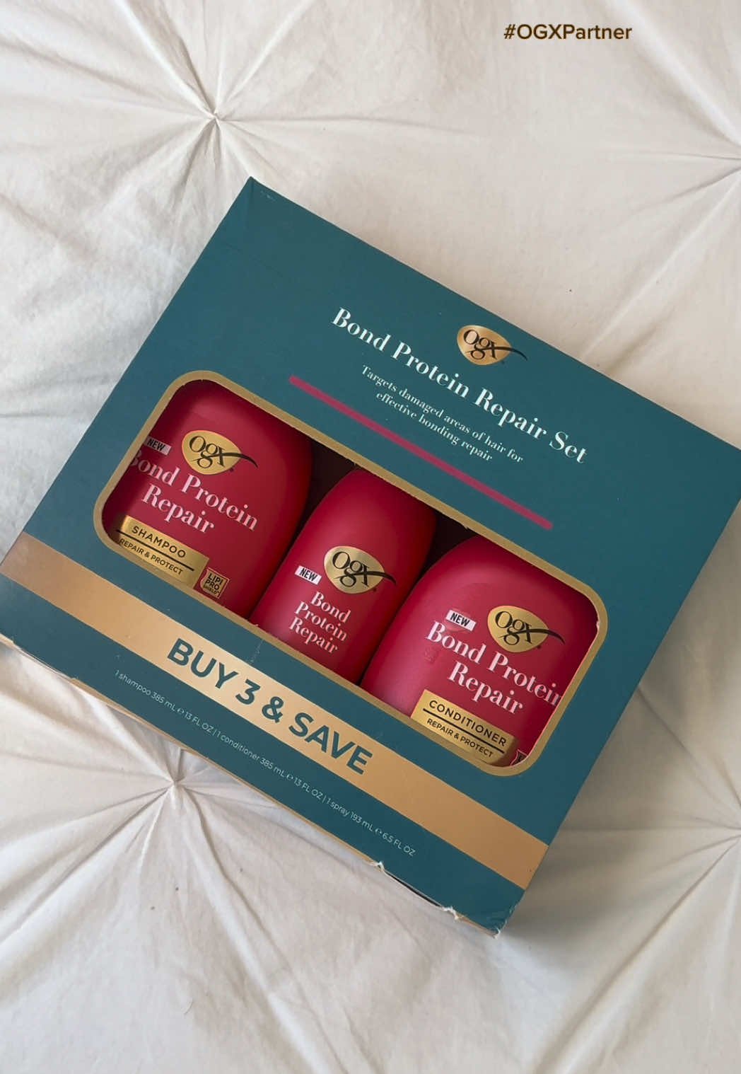 TikTok post by @thatgirlwiththecurlyhair for OGX Beauty. Caption reads: #OGXPartner New Year, New You! Start off the new....