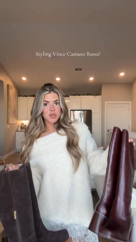 Instagram post by @madisonsvetz for Vince Camuto. Caption reads: @vincecamuto is my current boot obsession!! [...].