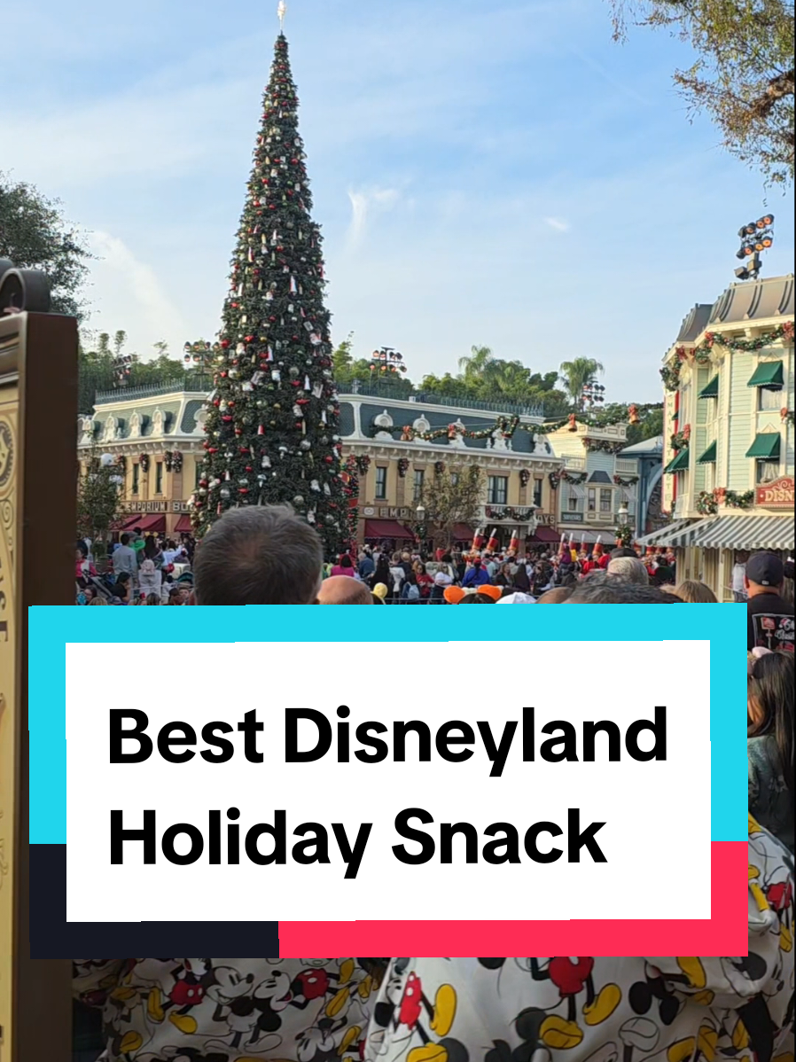 TikTok post by @julietandbeyond for Heroes Villains. Caption reads: is this the BEST holiday snack at Disneyland? I....