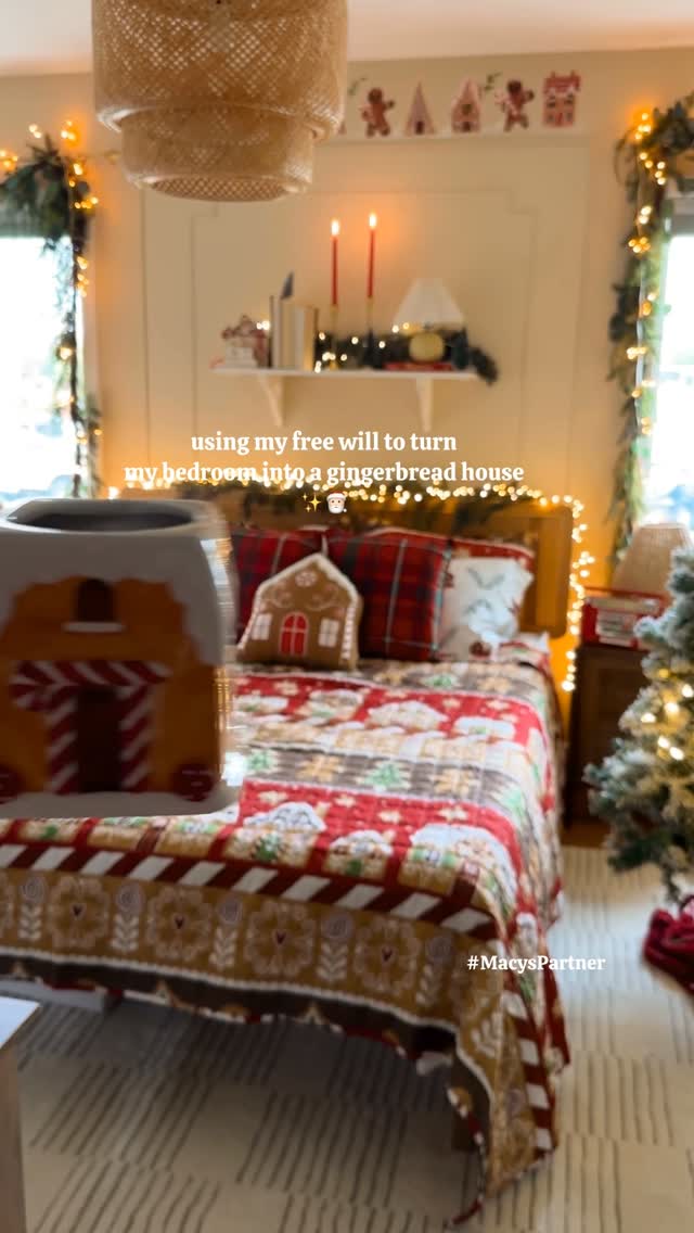 Instagram post by an influencer for Macy's. Caption reads: [...] cozy room of my dreams using @macys adorable....