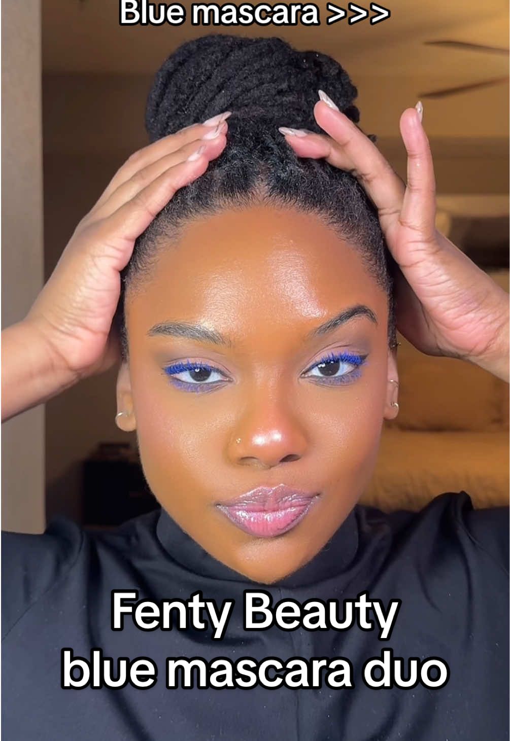 TikTok post by @thecatherinealexandra for Fenty Beauty. Caption reads: [...] BIG one with this duo!!! @Fenty Beauty....