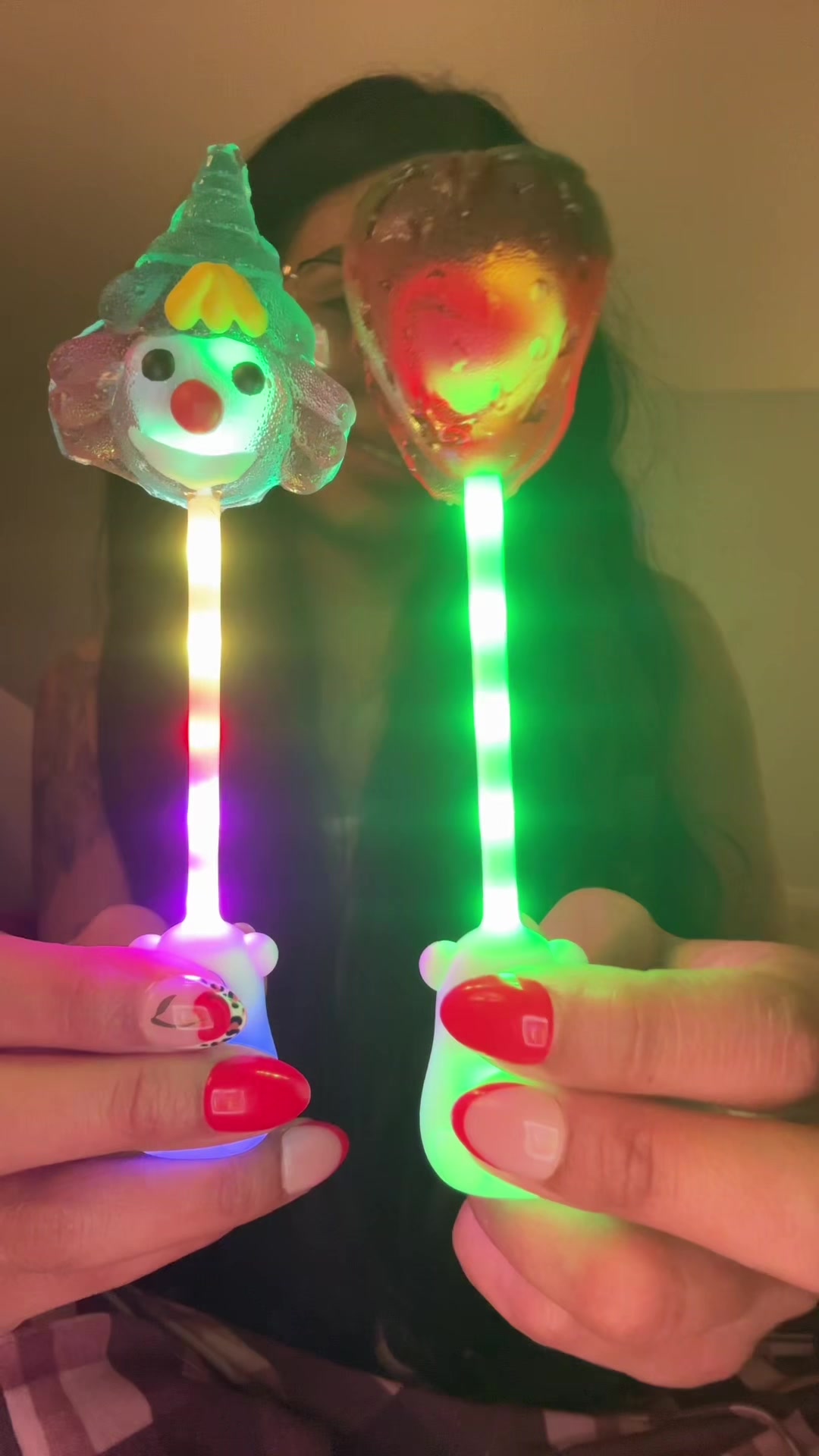 TikTok post by an influencer for CandyJoy. Caption reads: [...] are so stinking COOL!!🤩🤩 @CandyJoy US....