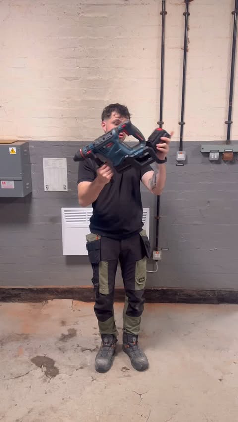 Instagram post by @jimbotheelectrician for Screwfix. Caption reads: [...] which is available exclusively at @screwfix....