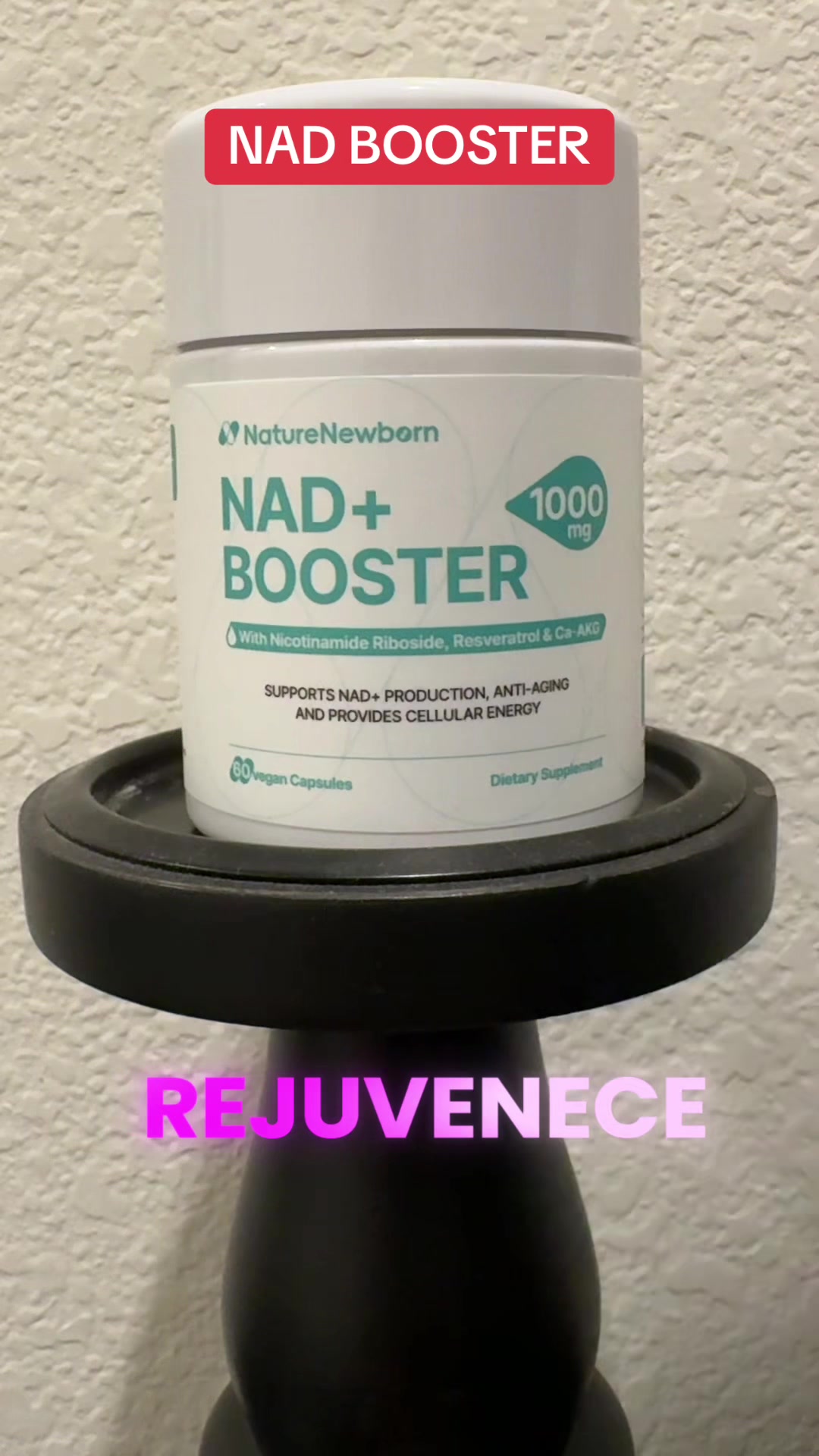 TikTok post by @las_vegas_david for NatureNewborn. Caption reads: [...] #energy #healthcare #trending @Naturenewborn.