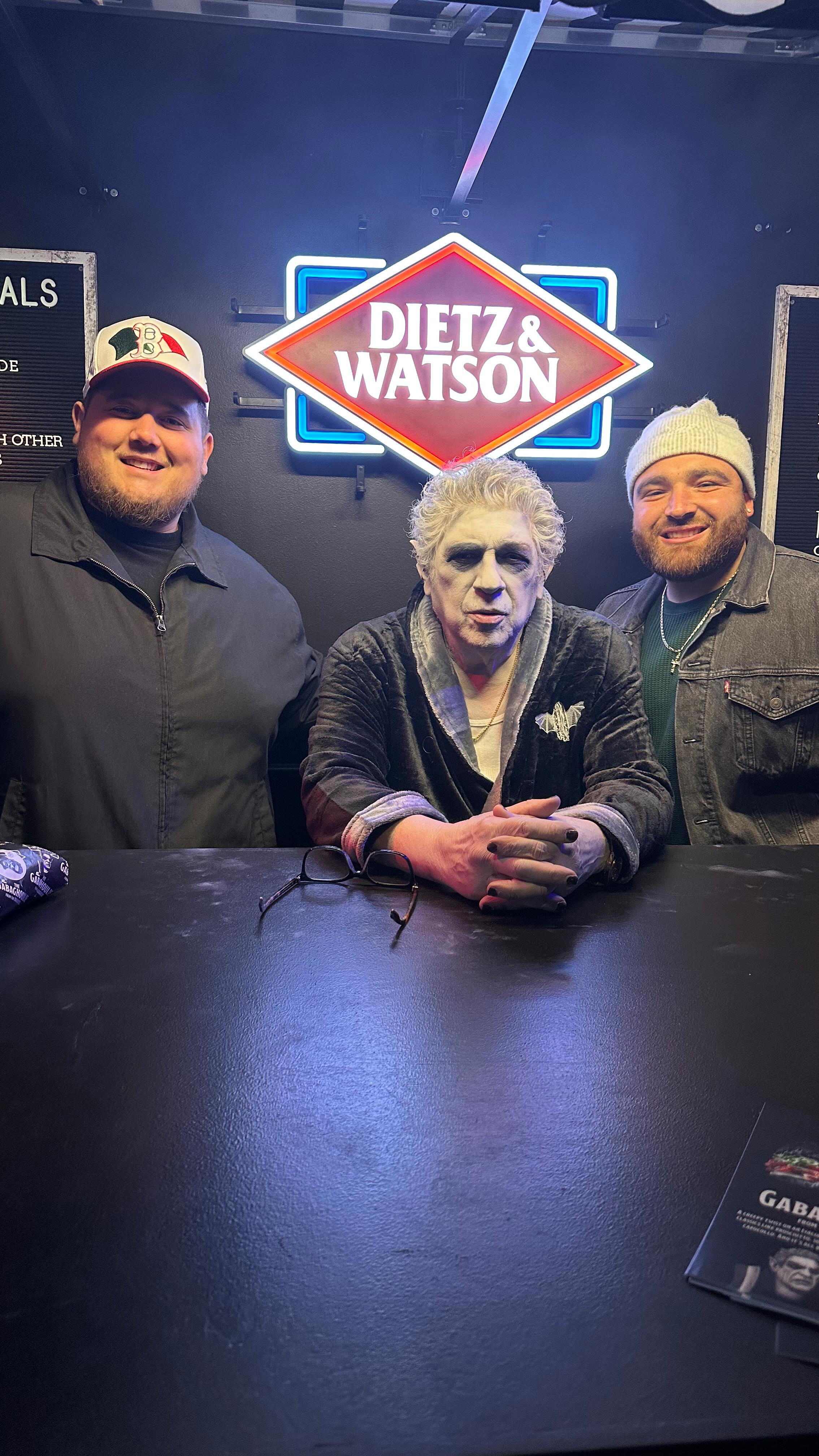 Instagram post by @theprosciuttopapi for Dietz & Watson. Caption reads: When the gabaghoul hits different in the North End....