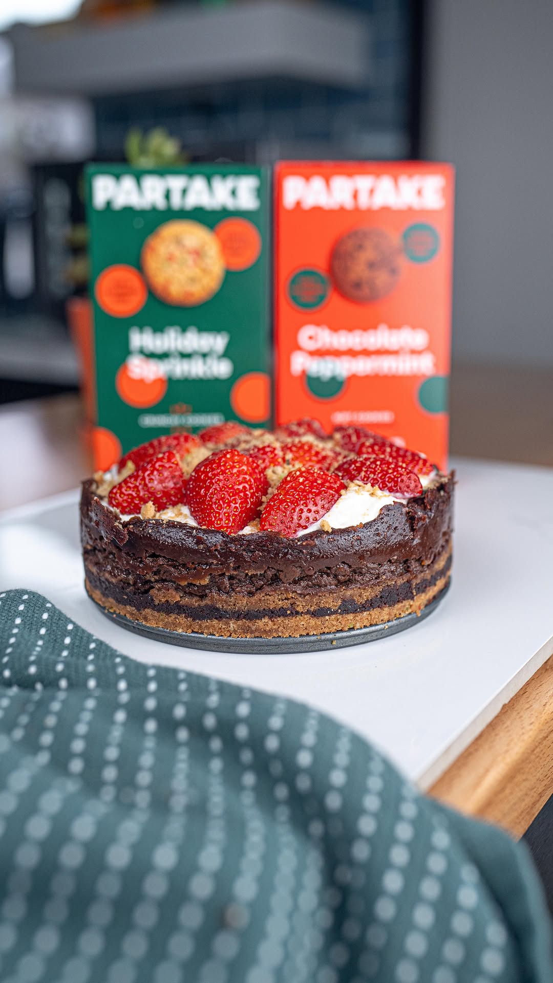 Instagram post by @turnipvegan for Partake Foods. Caption reads: [...] Holiday Cookies #PartakePartner....