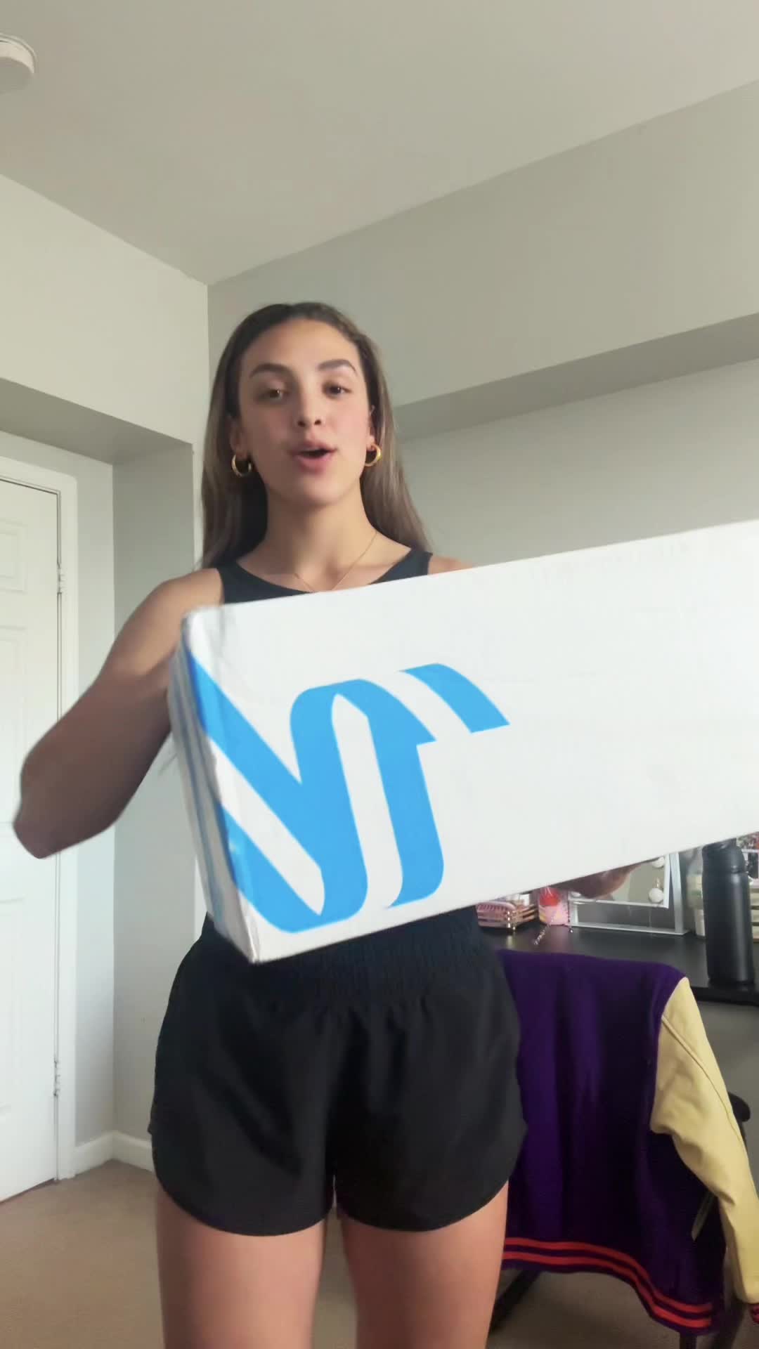 TikTok post by @ryancea for Varsity Spirit. Caption reads: NEW @Varsity Spirit spring try-on haul!!💛🩷 [...].