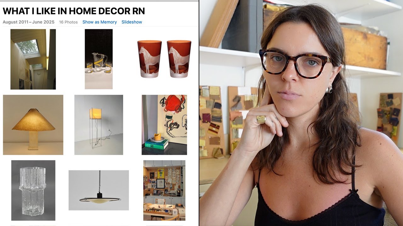 YouTube post by @wasselpa for Architectural Digest. Caption reads: WHAT I LIKE IN HOME DECOR RIGHT NOW | June 2025.