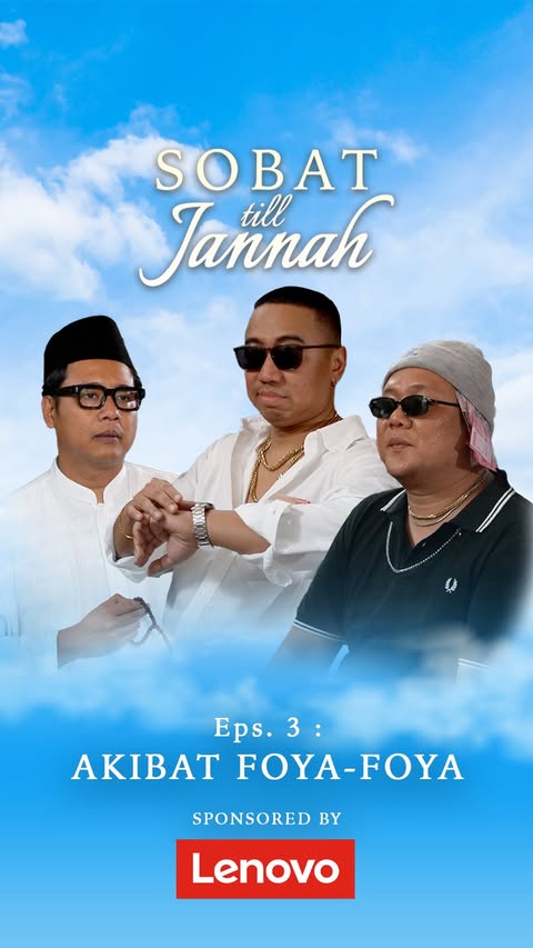 Instagram post by @grindboys01 for Lenovo. Caption reads: [...] eps 3 “Akibat Foya-Foya” Didukung oleh....