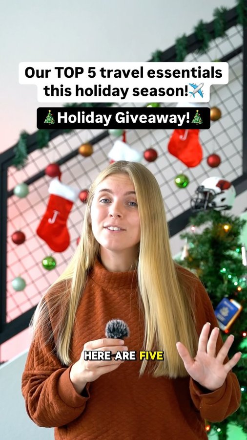 Instagram post by @themobilehomie for The Scrubba. Caption reads: HOLIDAY GIVEAWAY ✈️⬇️

After traveling to 40+....