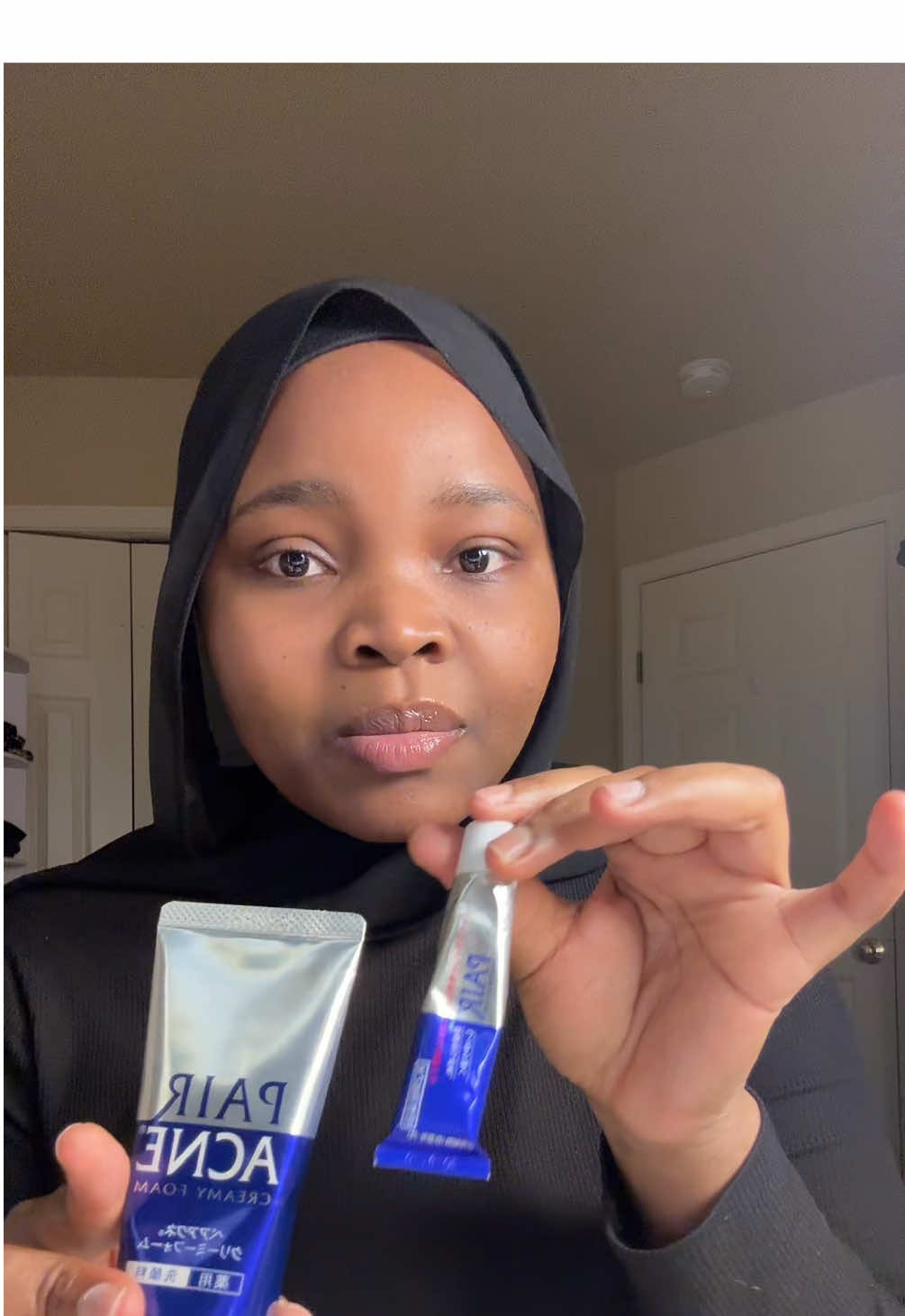 TikTok post by @rehemaissa33 for Osaka Ebisu. Caption reads: [...] #AsianBeauty #SkinBarrier @Osaka Ebisu.