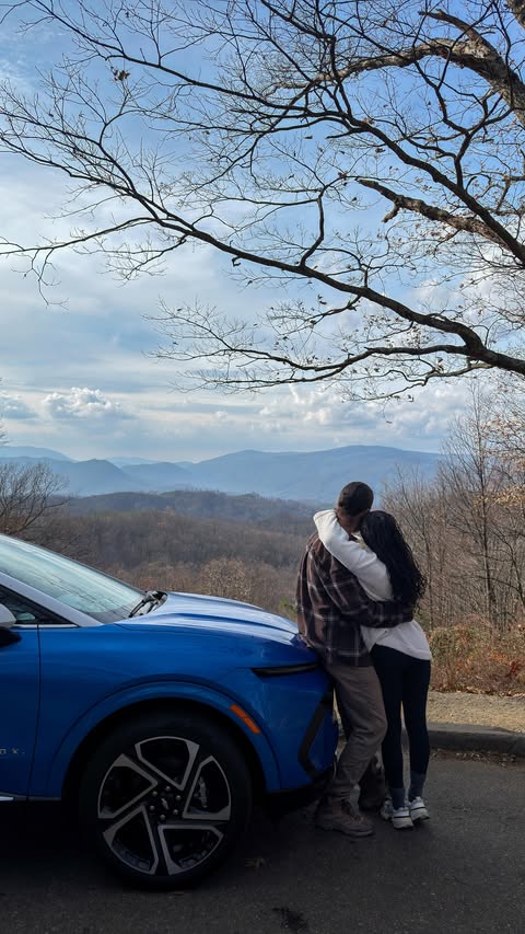 Instagram post by @bashabroad for chevrolet. Caption reads: [...] a car camping trip with the new 2026....