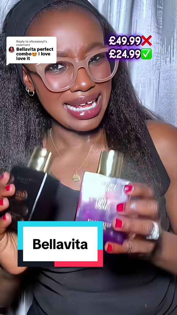 TikTok post by @skincare_guru__ for BellaVitashop. Caption reads: Replying to @o1uwaseyi @BellaVitashop @BellaVita....