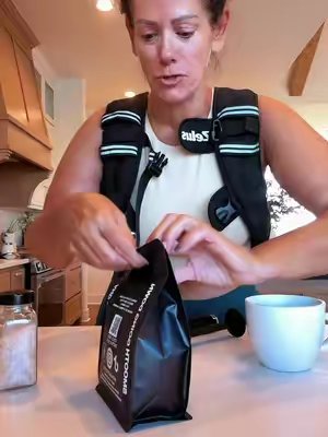 TikTok post by @takingmylifebackat42 for Jordan’s Skinny Mixes. Caption reads: @DRAG UP COFFEE @Skinny Mixes @Walmart @Weck Jars.