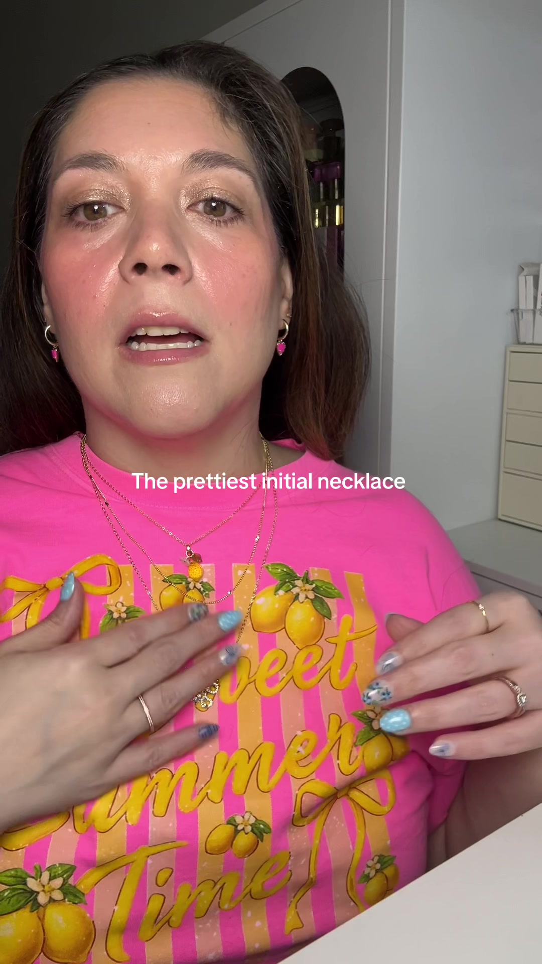 TikTok post by @ashleywatkins1114 for TimelessDream. Caption reads: The cutest necklace duo! @MEIITRUE Timeless Dream....
