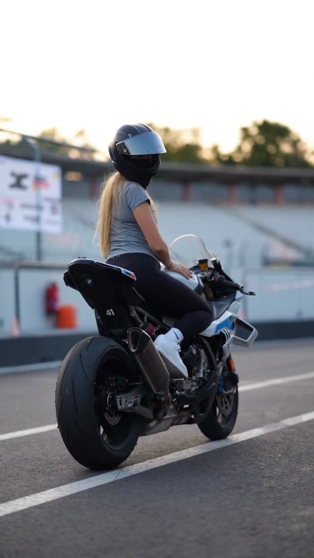 Instagram post by @nanaxyda for BMW Motorrad. Caption reads: In love with this bike @bmwmotorrad....