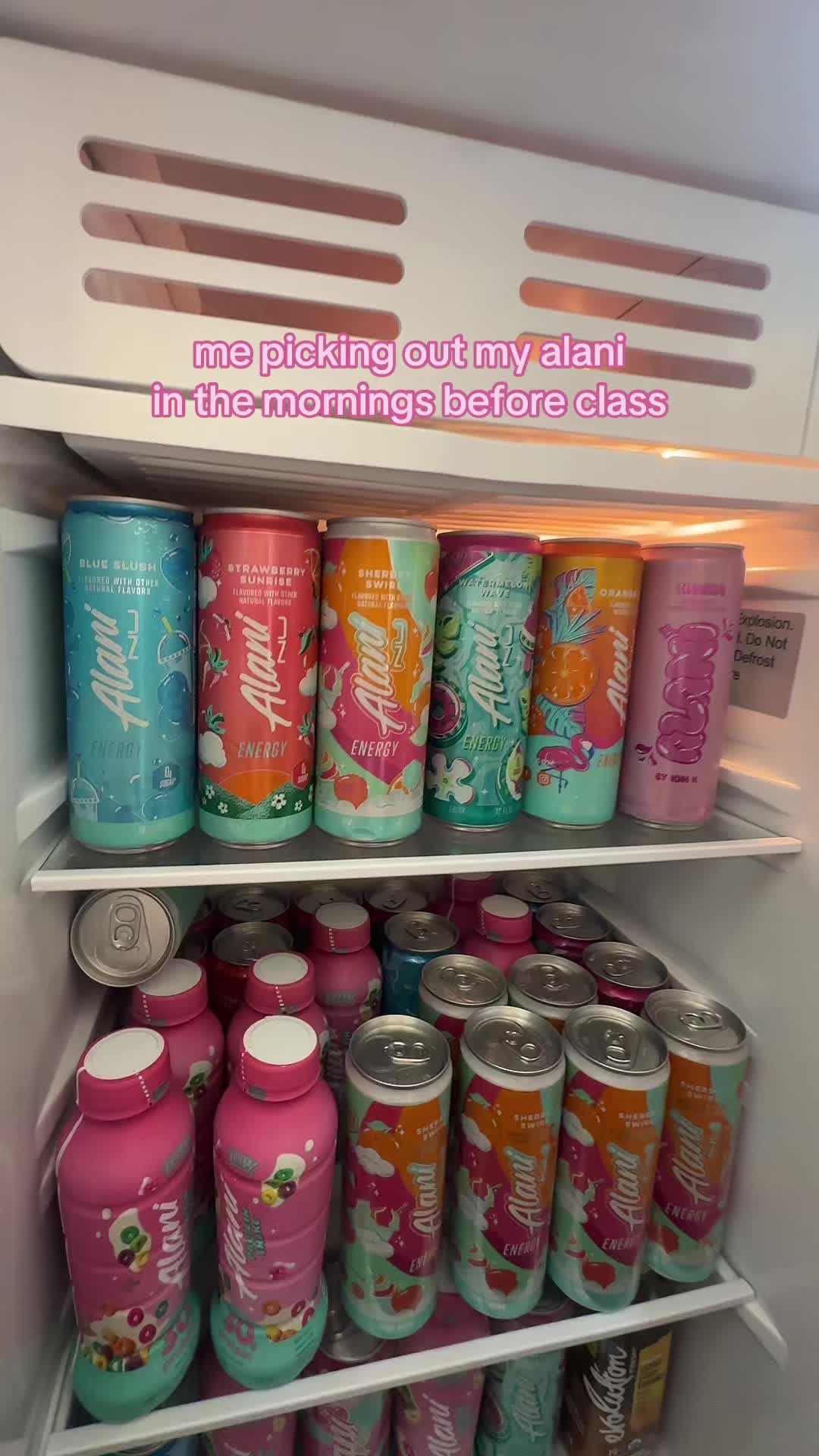 TikTok post by @laniekristin for Alani Nutrition. Caption reads: [...] decision of my day👏🏼🥂 @Alani Nutrition....