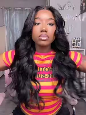 TikTok post by @yungchicago773 for Sunber Hair. Caption reads: Fall vibes 😍 @Sunber Hair @Sunberhair #sunberhair....