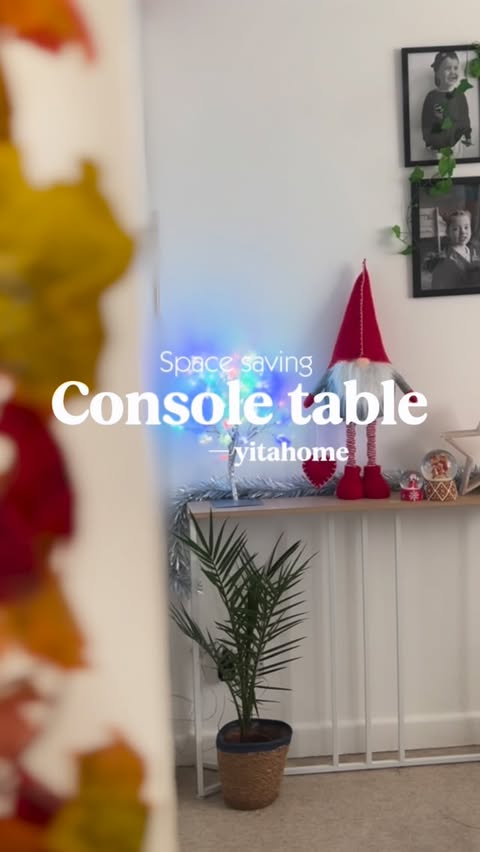 Instagram post by @bronnenrichards for Yitahome. Caption reads: ad Space saving console table 🥰

This console....