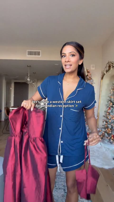 Instagram post by @vidhyaxo for STUART WEITZMAN. Caption reads: wait i think i should have kept the necklace 😅....