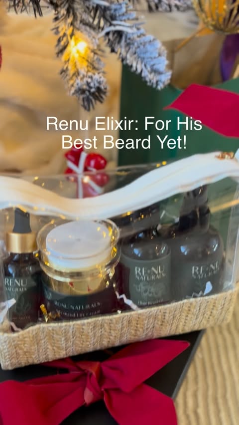 Instagram post by an influencer for Renu Naturals. Caption reads: [...] vibrant shine. #renu #renunaturals #beard....