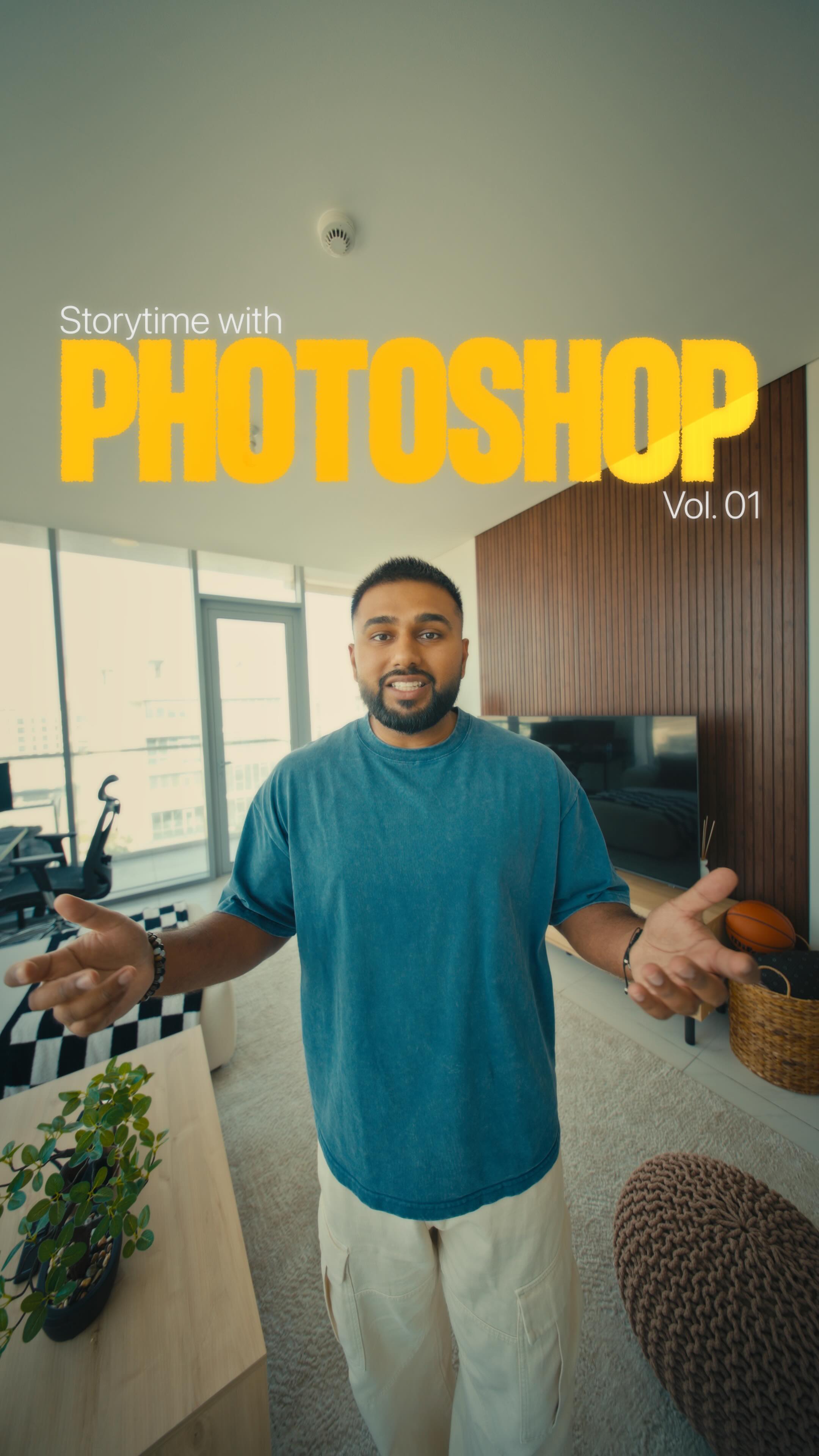 Instagram post by @taimoorm for Adobe Photoshop. Caption reads: I bought my first camera two years ago and looking....