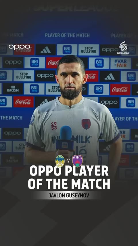 Instagram post by @guseynov.24 for OPPO Indonesia. Caption reads: 𝐎𝐏𝐏𝐎 𝐏𝐋𝐀𝐘𝐄𝐑 𝐎𝐅 𝐓𝐇𝐄 𝐌𝐀𝐓𝐂𝐇 PSIM....