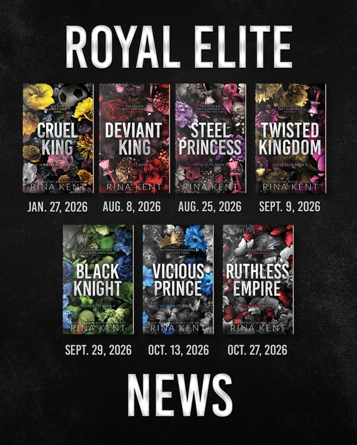 Instagram post by @evermorebooksuk for Bloom Books. Caption reads: 👑 Royal Elite News 👑

On the sixth anniversary....