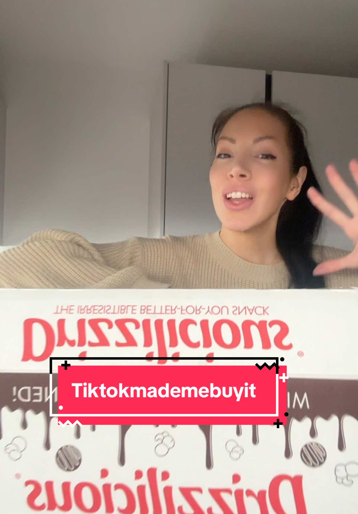 TikTok post by @milanasalerno for Broadway Candy. Caption reads: For my Christmas hampers 😘 @Broadway Candy....