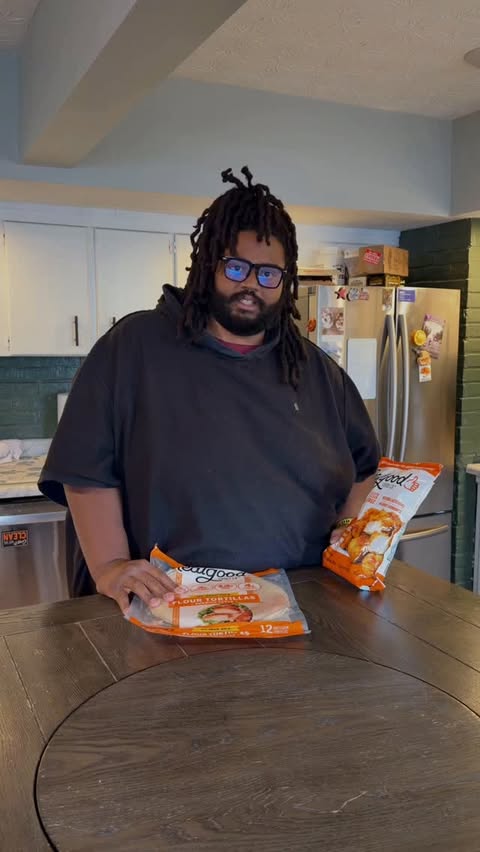 Instagram post by @journeywithsal for Real Good Foods Co.. Caption reads: Was craving a chicken wrap so I decided to make....