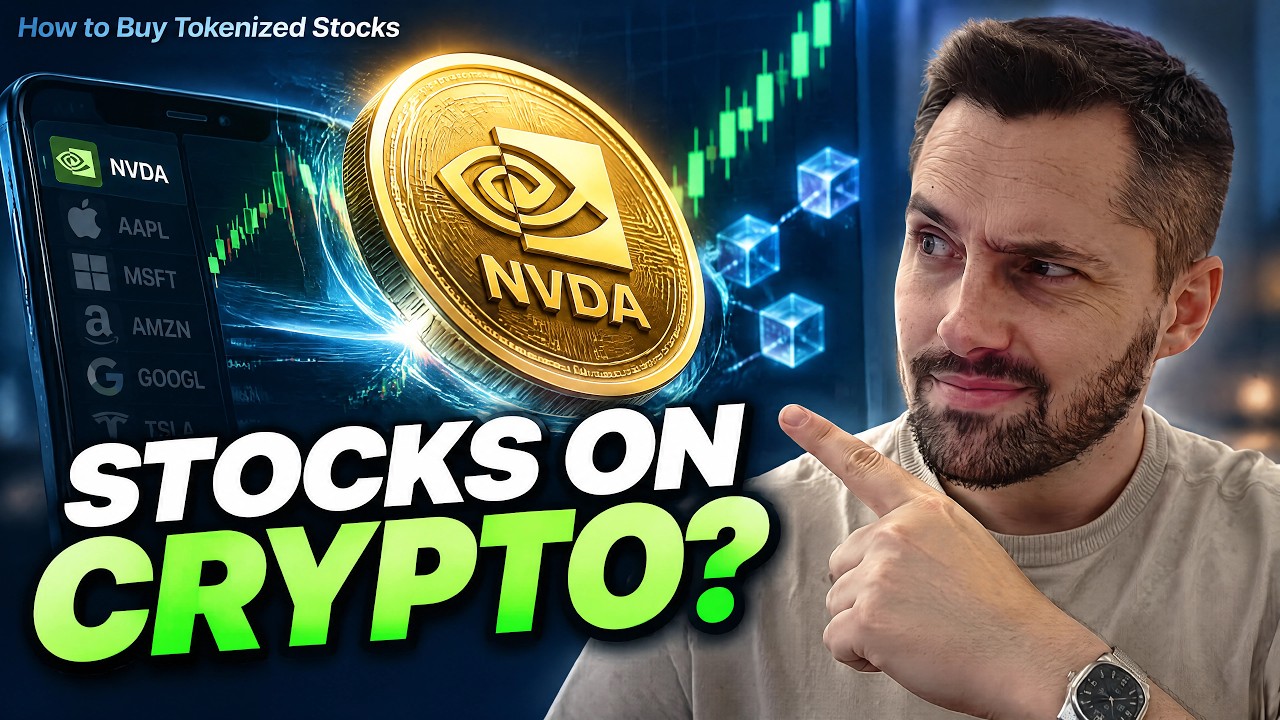 YouTube post by @financialtoolsofficial for Bitget. Caption reads: How to Buy Tokenized Stocks (Bitget Honest Review....